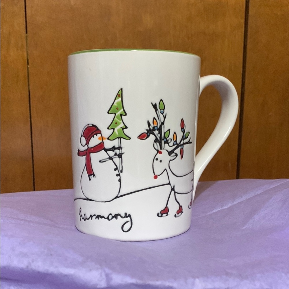 TAG- Harmony Ceramic Mug with Snowman & Reindeer 🆕🌲⛄️